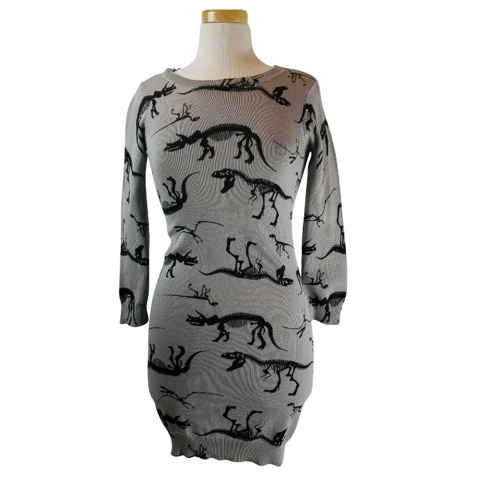 Modcloth Knit The Mark Sweater Dress XXS 2XS Dinos